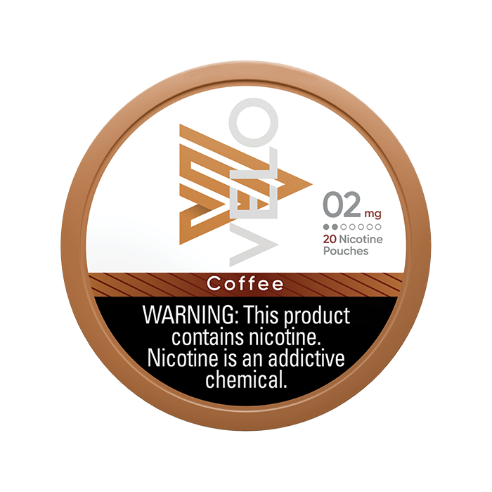 velo pouches 2mg coffee front withwarning 1.webp